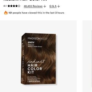 Madison 5.5NNA Medium Golden Brown Radiant Hair Color Kit